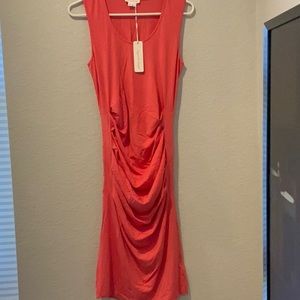 Ingrid & Isabel maternity dress peach color